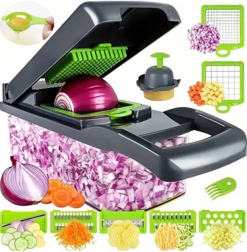 Multifunctional Vegetable Chopper – 14-in-1 Food Slicer & Dicer Kitchen Tool