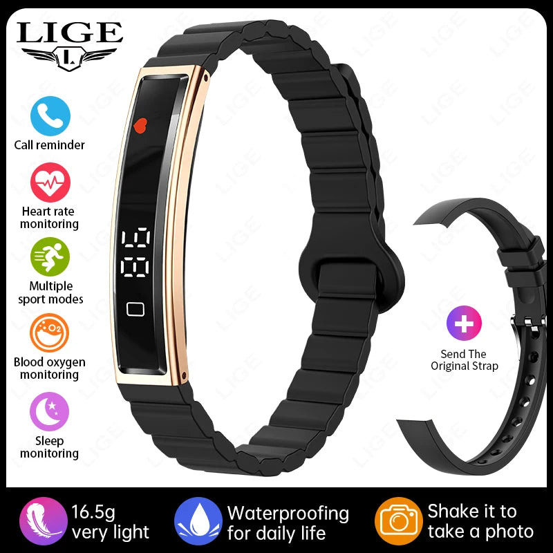 Smart Health Bracelet: Fitness & Health Tracker with Stress and Heart Rate Monitoring.
