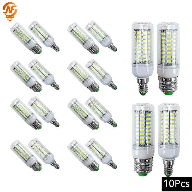 10pcs/lot E27 LED Bulb Lamps E14 Corn Light  24 36 48 56 69 72leds High Brightness Lampada 220V SMD 5730 Bombillas Home Lighting