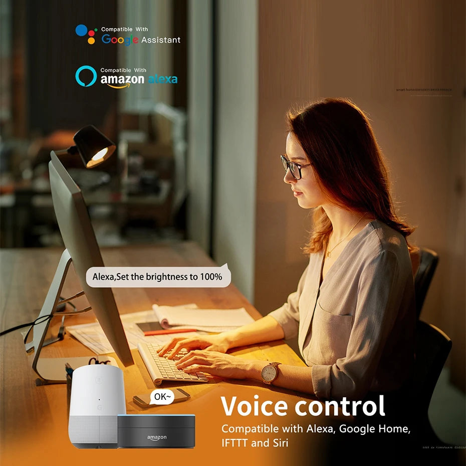 24W RGB Modern WiFi Smart Ceiling Lamp Ultrathin Surface Mounting Dimmable with APP+Remote Voice Control for Home Lighting