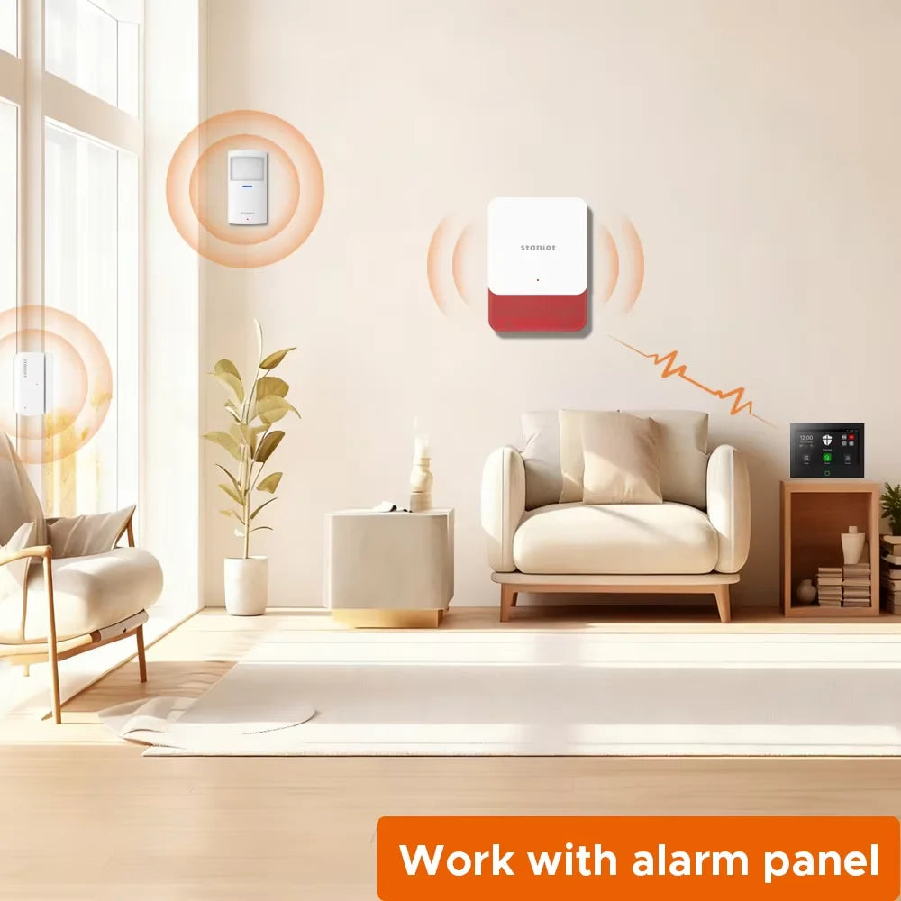 Staniot 7inch Lora Protection Kit WiFi 4G Tuya Smart Home Alarm System with 5000mAh Battery 500M Distance Works with Alexa