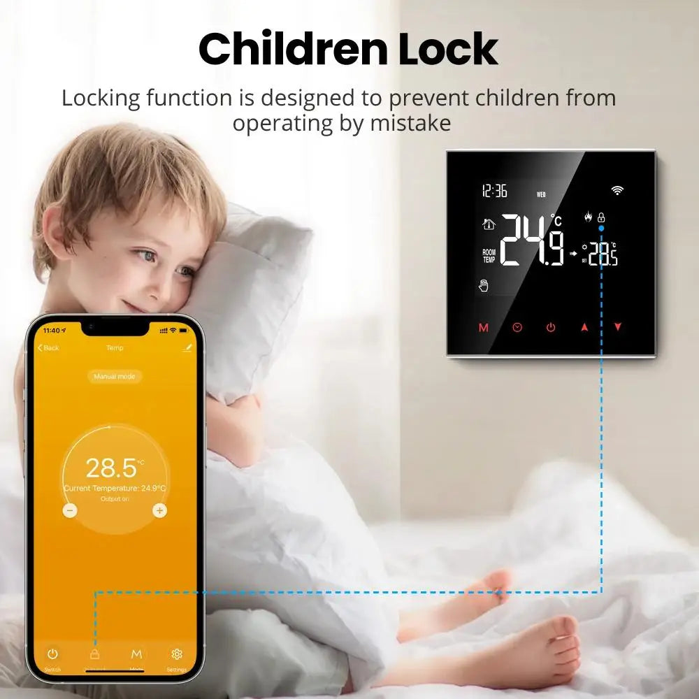 Tuya Smart Thermostat Floor Heating Wifi Heating Thermostat Warm Floor Controller 220V Digital Temperature Controller Alexa