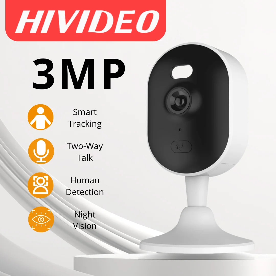 HIVIDEO 3MP Indoor Wifi Security Camera Baby Monitor IP Camera Video Surveillance Wi-Fi Camera Cctv Camera