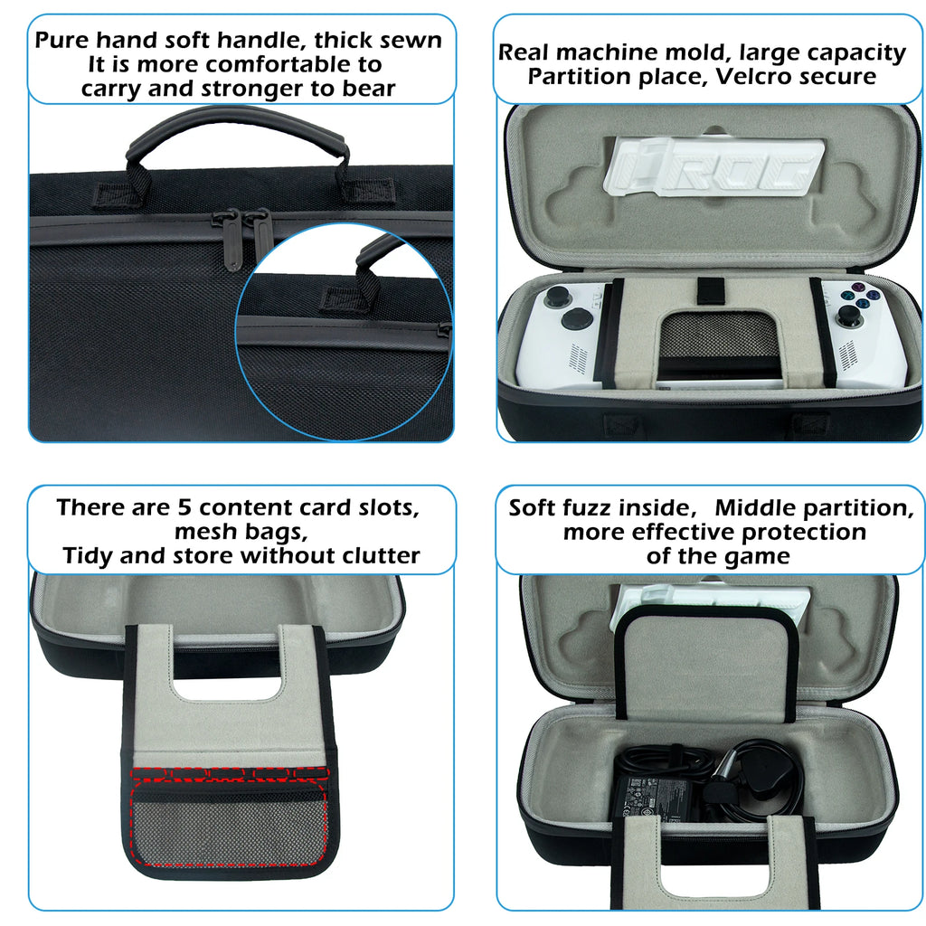 Hard Shlle Portable Carrying Case Bag for Asus ROG Ally X Game Console Accessories Shockproof Waterproof Travel Case Storage Bag