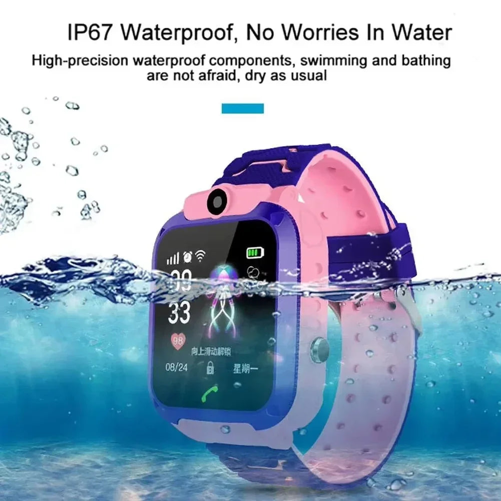 Lenovo 2026 5G Waterproof Smart Watch KidS SOS GPS Location Sim Card Call Camera Child SmartWatch Boys Girl Gift For Ios Android