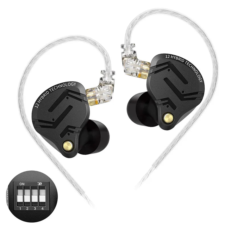 KZ ZS12 PRO X Hybrid IEM: Professional Metallic Hybrid Earphones