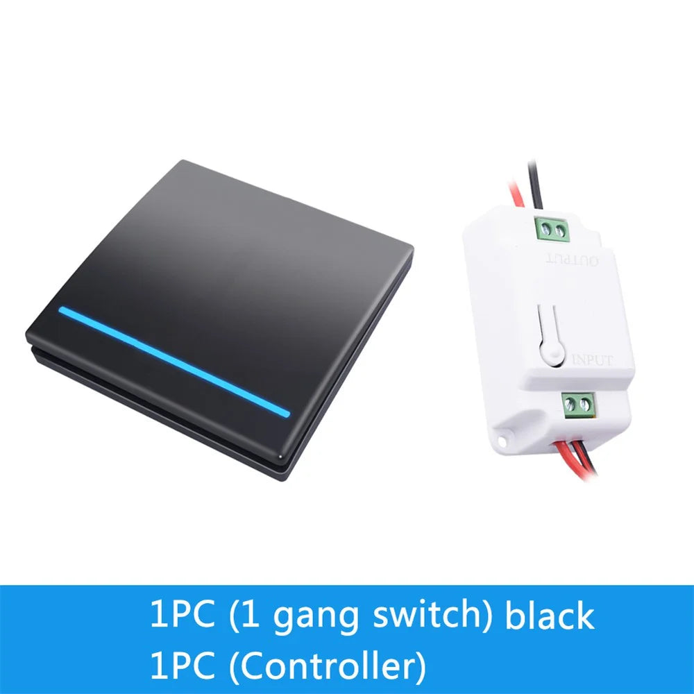 RF433 Smart Remote Wall Switch 110V/220V 10A – 1/2/3 Gang Wireless LED Light Control