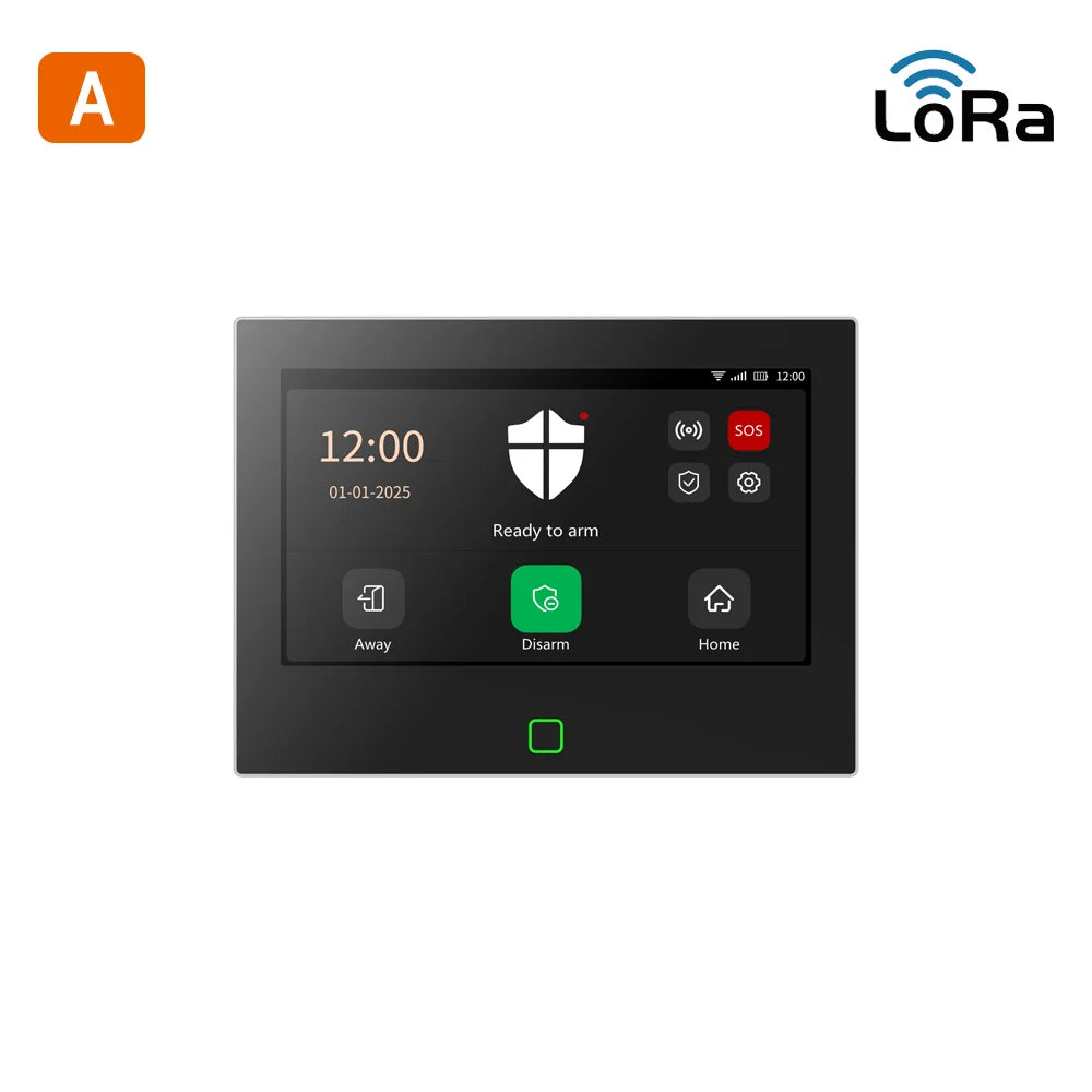 نظام إنذار المنزل الذكي Staniot بشاشة 7 بوصات ويدعم LoRa وWiFi/4G (متوافق مع Tuya و Alexa)