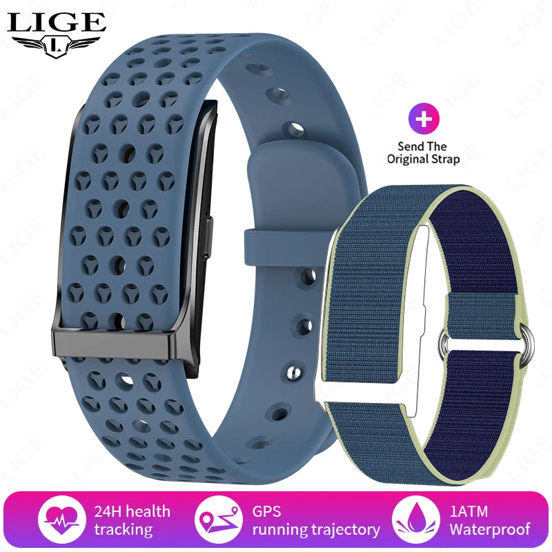 LIGE 2026 Smart Watch Men Women Heart Rate Blood Pressure Monitor Pedometer Waterproof Sports Bracelet Fitness Tracker Smartband