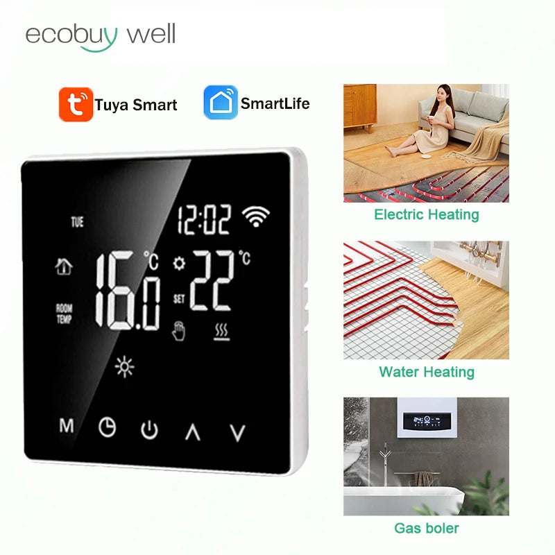 Tuya Smart Thermostat Floor Heating Wifi Heating Thermostat Warm Floor Controller 220V Digital Temperature Controller Alexa