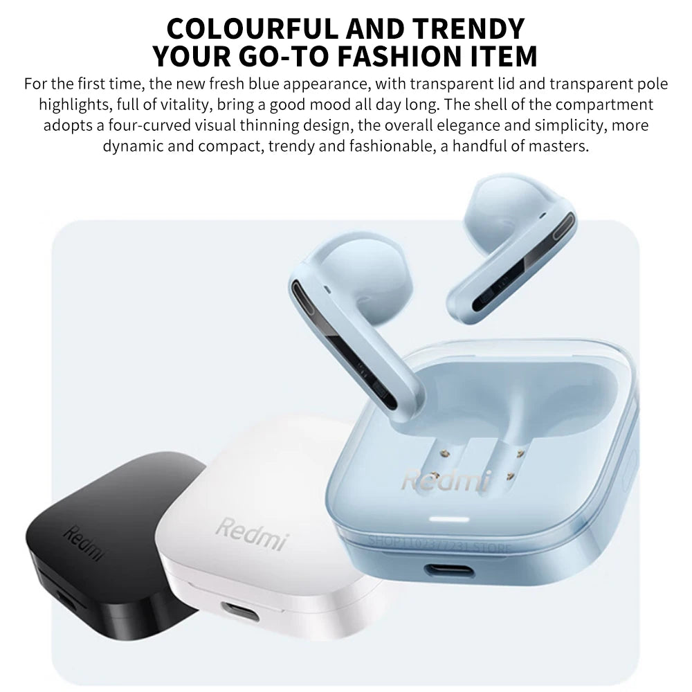 New Redmi Buds 6 Vitality Edition Bluetooth 5.4 Noise Reduction Earphone 30H Battery Life 5 Tuning Modes Wireless Headset