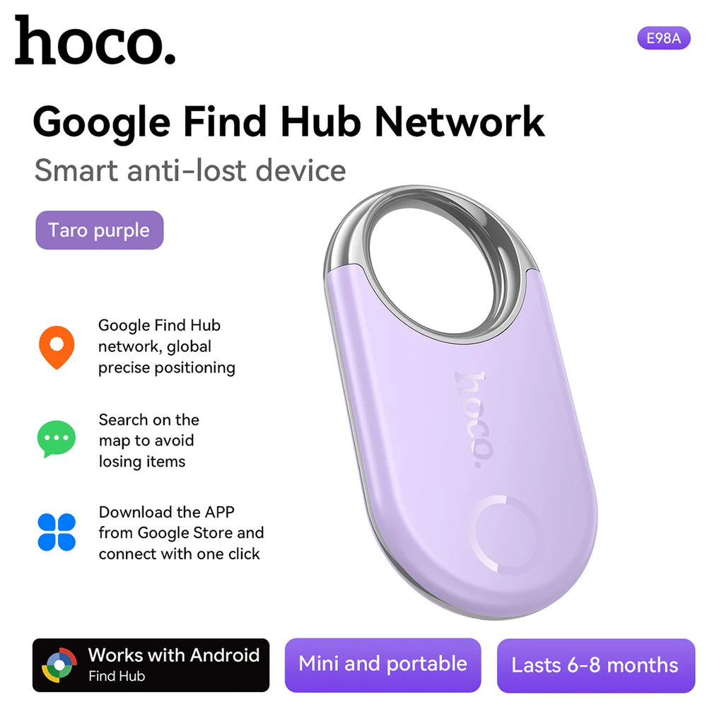 E98A GPS Tracker Bluetooth Smart Tag Android Google Find My Device Locator Finder Anti-Lost Global Positioning