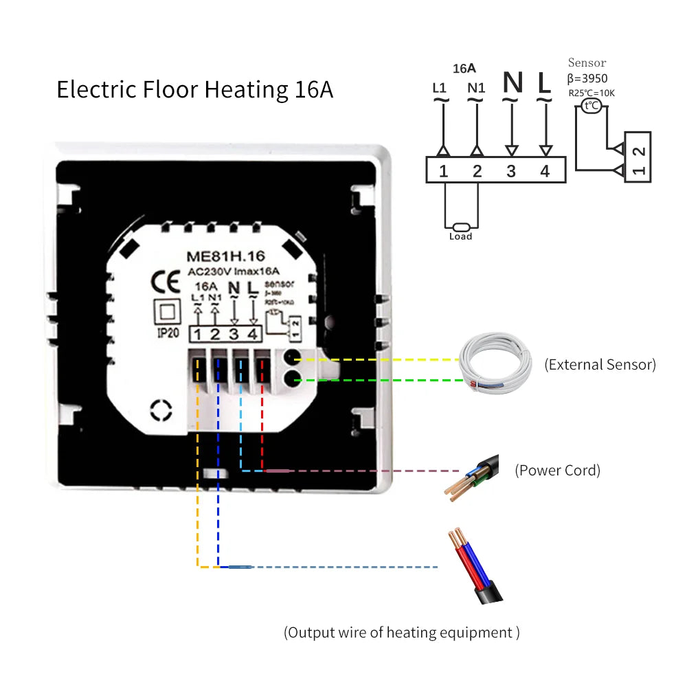 Tuya Smart Thermostat Floor Heating Wifi Heating Thermostat Warm Floor Controller 220V Digital Temperature Controller Alexa