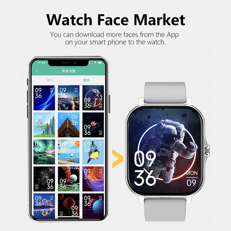 Sports Smart Watch Fitness Clock Health Monitor Waterproof Smartwatch BT Call Wrist Watches for Men Women IOS Android Phone 2026