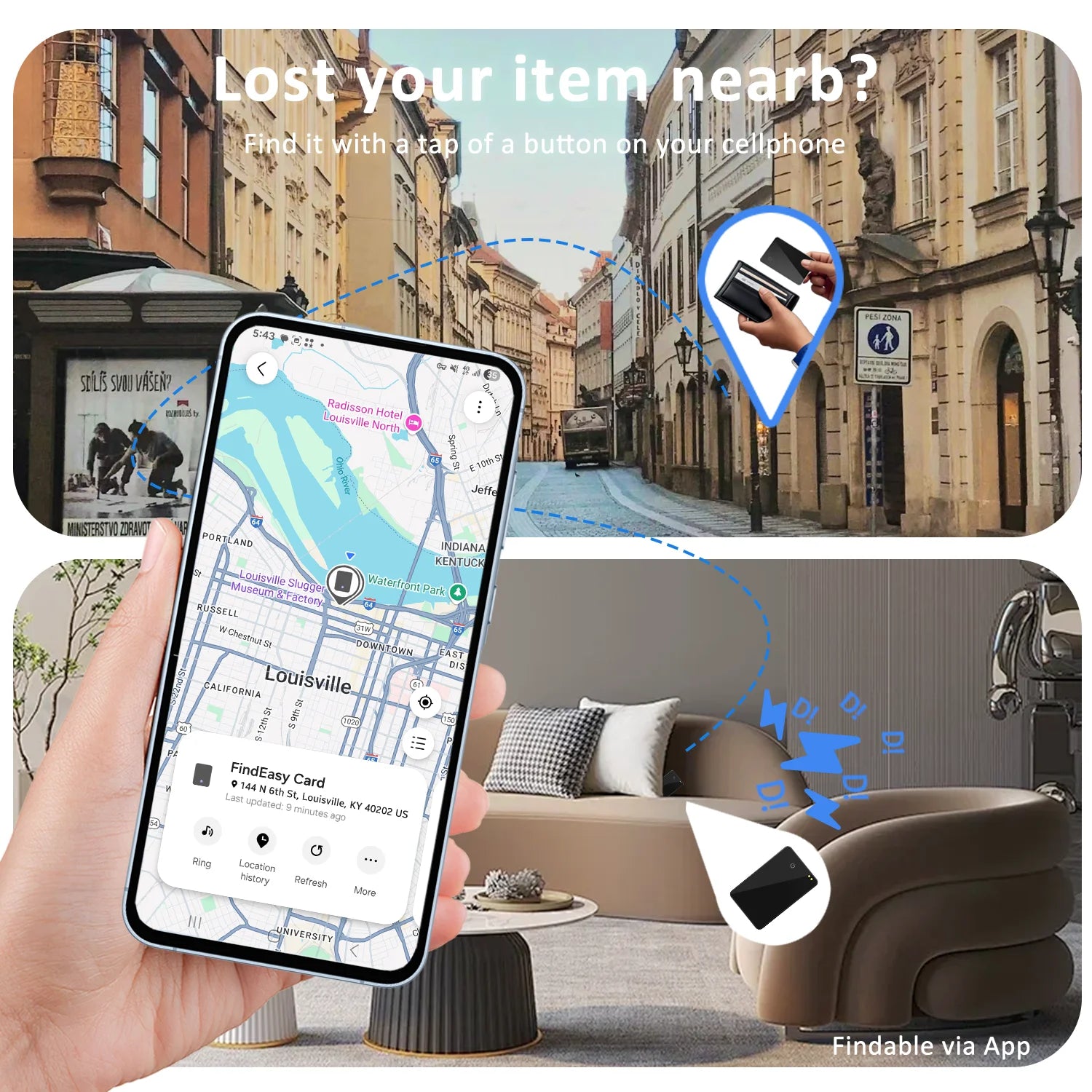 بطاقة سامسونج SmartTag Wallet Tracker - أداة البحث عن العناصر بتقنية البلوتوث ونظام تحديد المواقع (GPS) لـ SmartThings