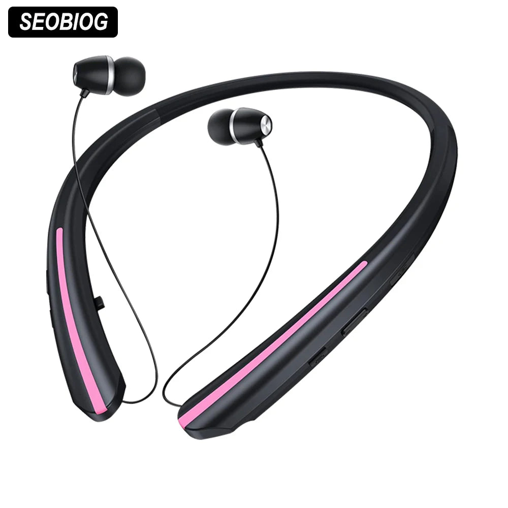SEOBIOG HX801 Neckband: Wireless Noise-Canceling Waterproof Earphones