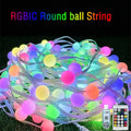 RGBIC Round ball 5V USB Bluetooth LED String APP Music Controller Outdoor waterproof atmosphere camping light garden decoration