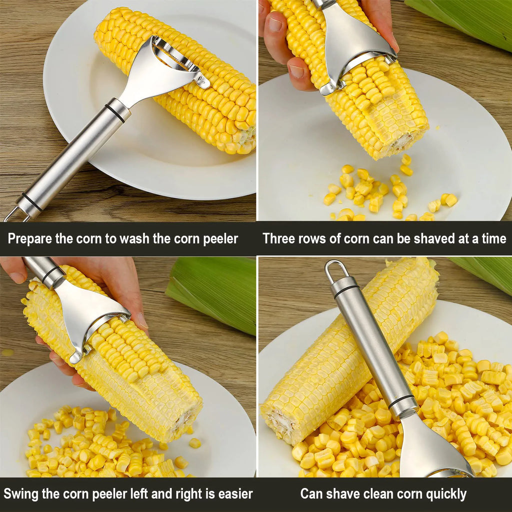 Corn Peeler For Corn On The Cob Stripper Tool, Removes Corn Kernels From Cobs In Seconds, Kitchen Gadget Stripping Tool