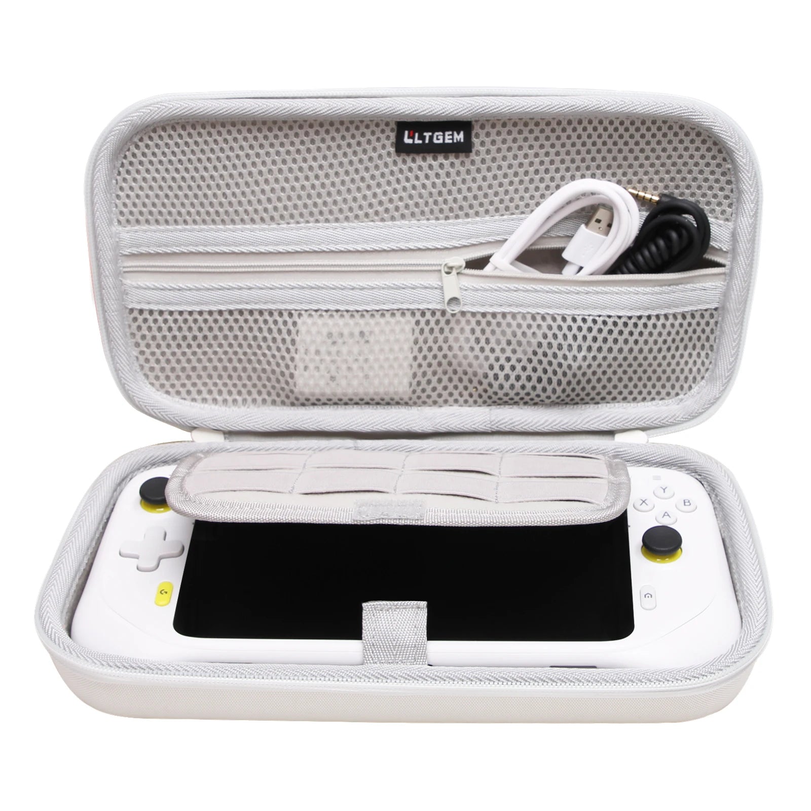 LTGEM Eva Hard Case for Logitech G Cloud Handheld Gaming Console Carrying Storage Bag-White (only case!!!)
