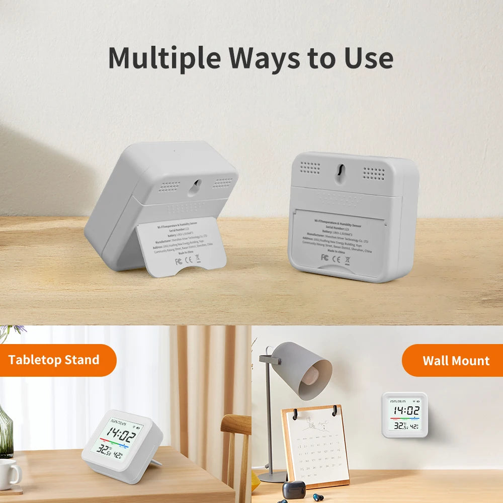 Tuya Smart Temperature And Humidity Sensor 2.4G WiFi APP Monitor For Smart Home Smart Life Works With Alexa Google Assistant