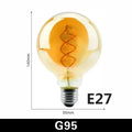 1-10pcs E14 E27 Retro LED Spiral Filament Light Bulb 4W Warm Yellow 220V C35 A60 T45 ST64 T185 T225 G80 G95 Vintage Edison Lamp