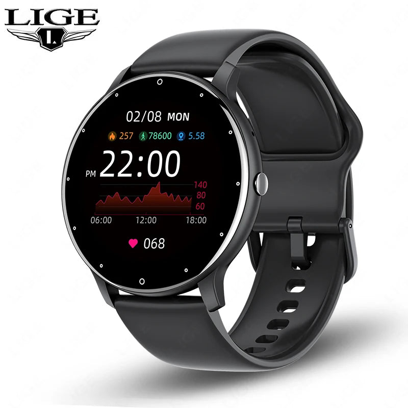 LIGE Smart Watch: Full-Touch Bluetooth Calling Fitness Tracker