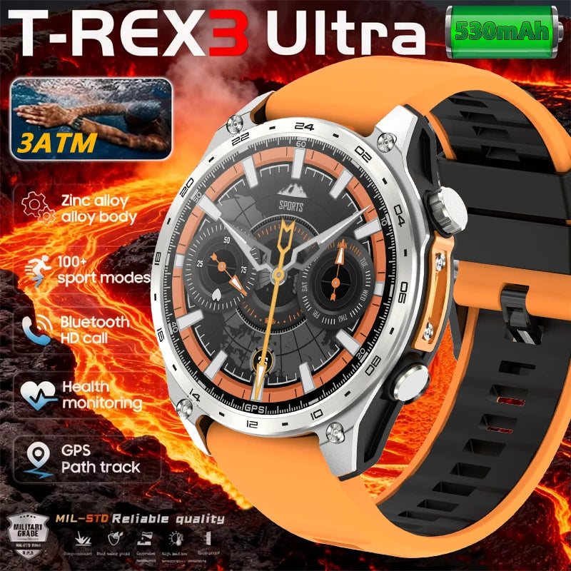 HD300 Pro Men Smart Watch AMOLDE GPS Track Offline Map 4GB Memory Recorder Flashlight Outdoor Sport Barometer Altitude Compass