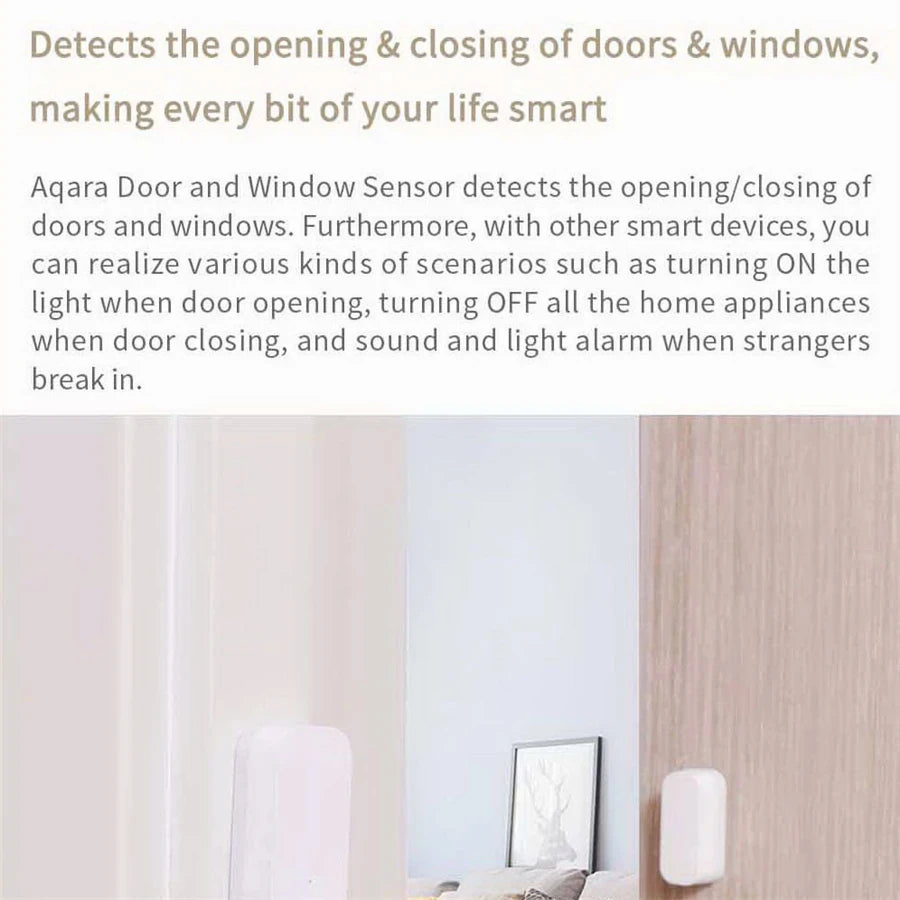 New Aqara Door Window Sensor E1 ZigBee 3.0 MCCGQ14LM APP Remote Control For Smart Home Work With Xiaomi Mijia Apple HomeKit APP