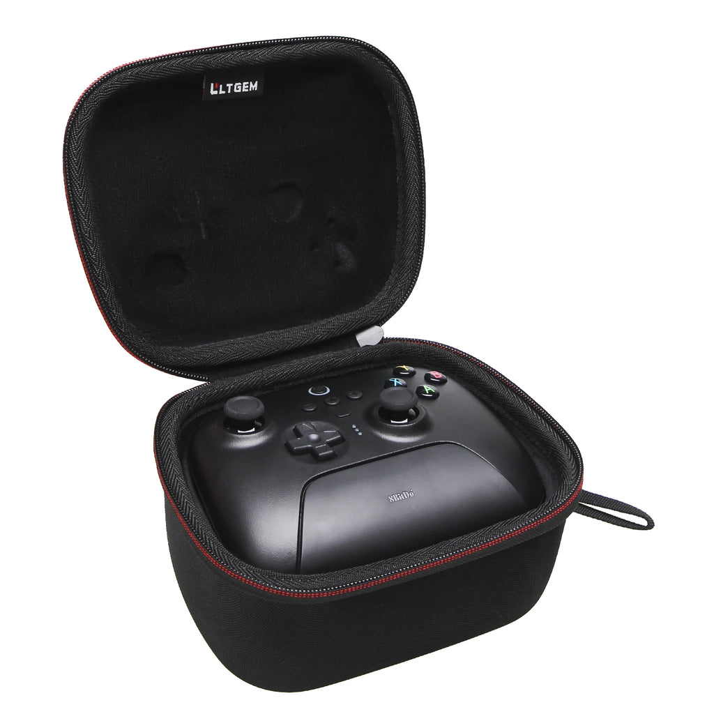 LTGEM EVA case for 8Bitdo Ultimate 2/Ultimate Bluetooth Controller with Charging Dock (Black) - Travel Carrying Storage Bag