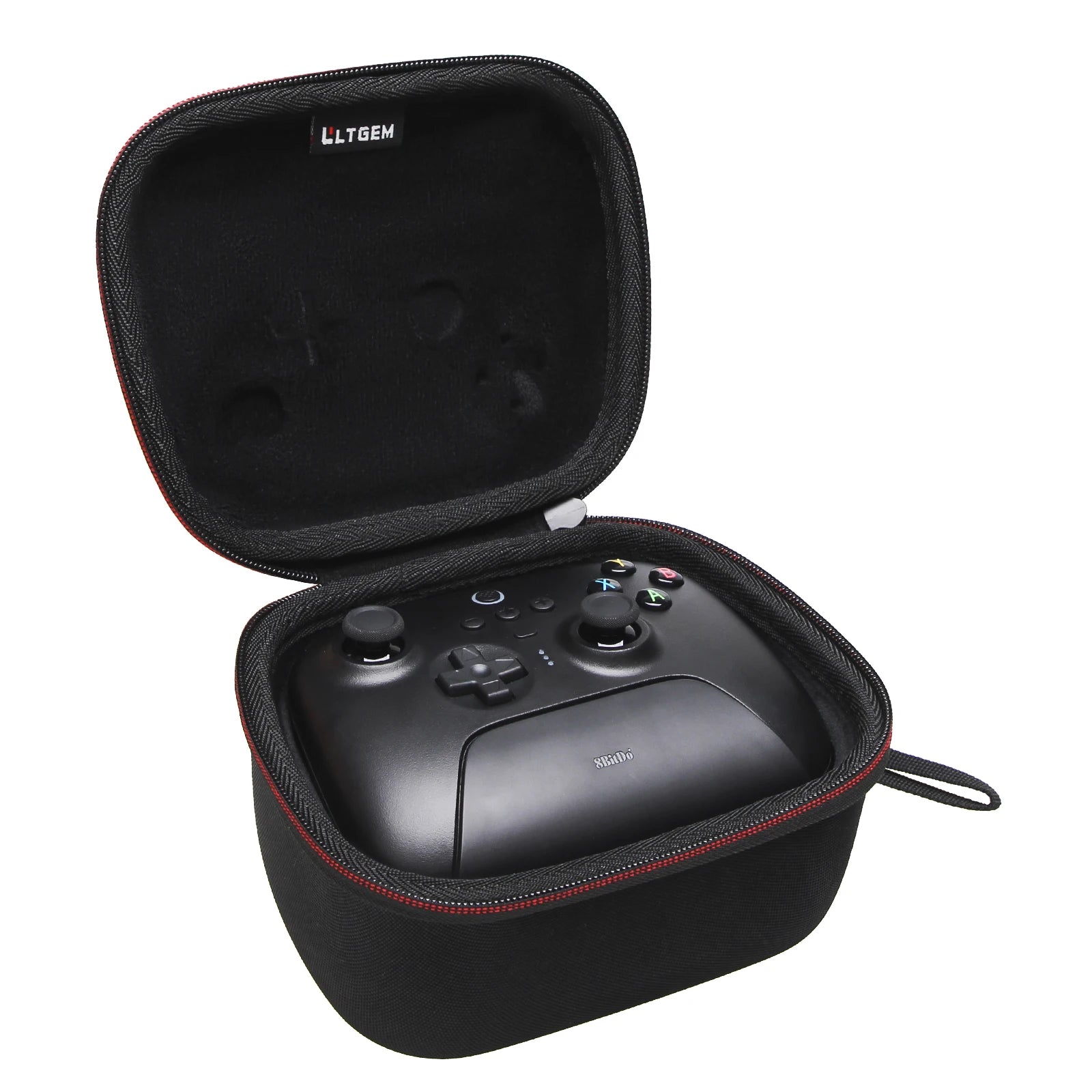LTGEM EVA case for 8Bitdo Ultimate 2/Ultimate Bluetooth Controller with Charging Dock (Black) - Travel Carrying Storage Bag