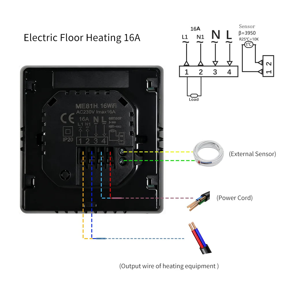 Tuya Smart Floor Heating Thermostat – WiFi Digital Temperature Controller for 220V Warm Floor (Alexa Compatible)