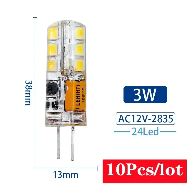 10PCS G4/G9 LED Corn Bulbs AC220V – 3W to 12W 360° Halogen Replacement Lamps