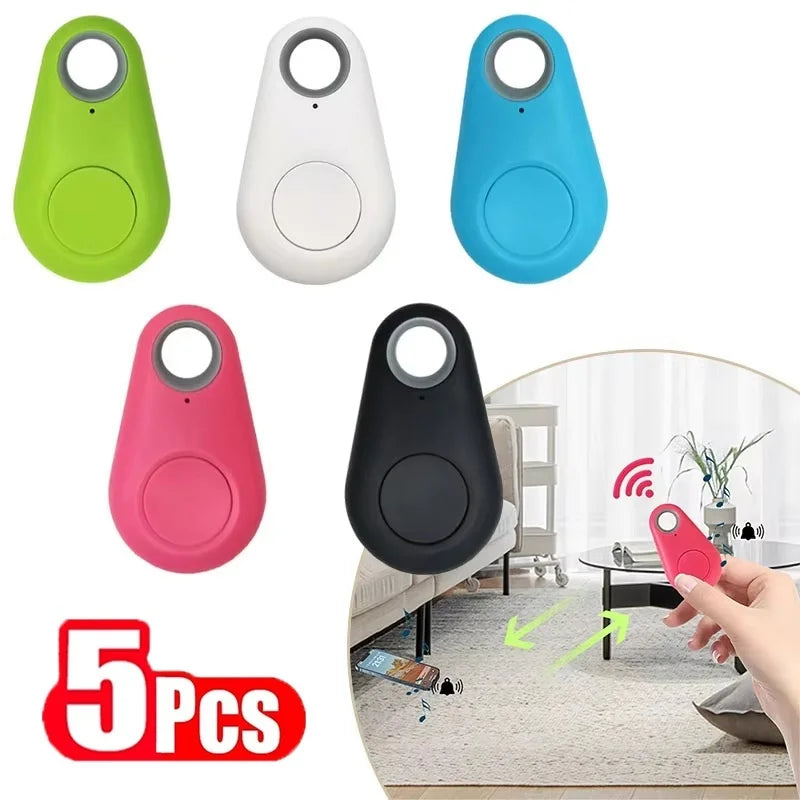 5pcs Smart Bluetooth Tracker Key Locator Pet Anti Lost Sensor Device Mini GPS Tracker For Kid Car Pets Wallets Luggage Suitcases